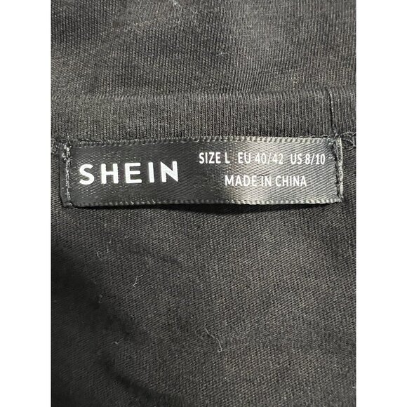 Shein Womens I Had Anxiety Top~Size Large~Black Graphic Tee Funny Style L7 15 - Picture 7 of 8